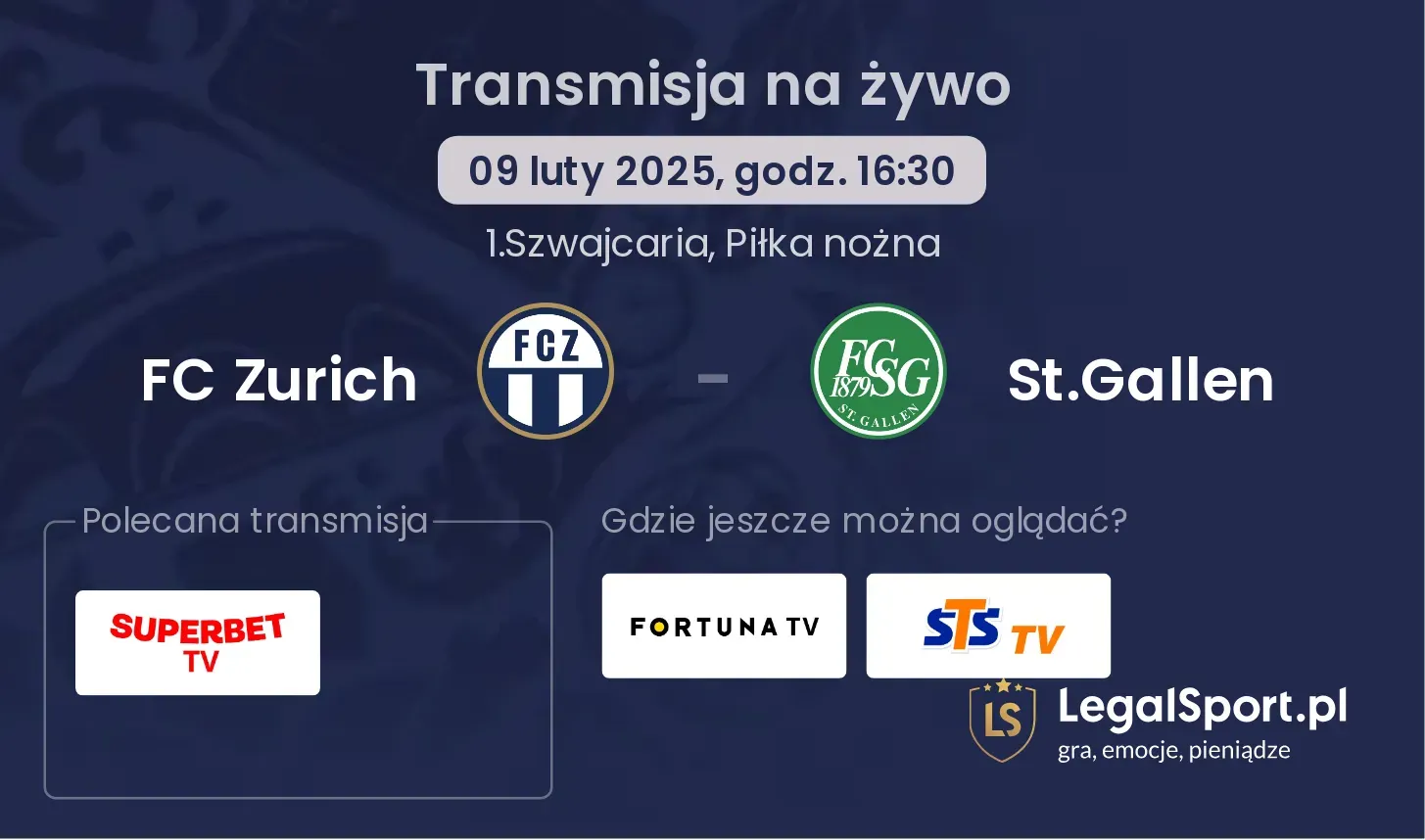 FC Zurich - St.Gallen gdzie oglądać transmisję?