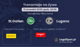 St.Gallen - Lugano gdzie oglądać?