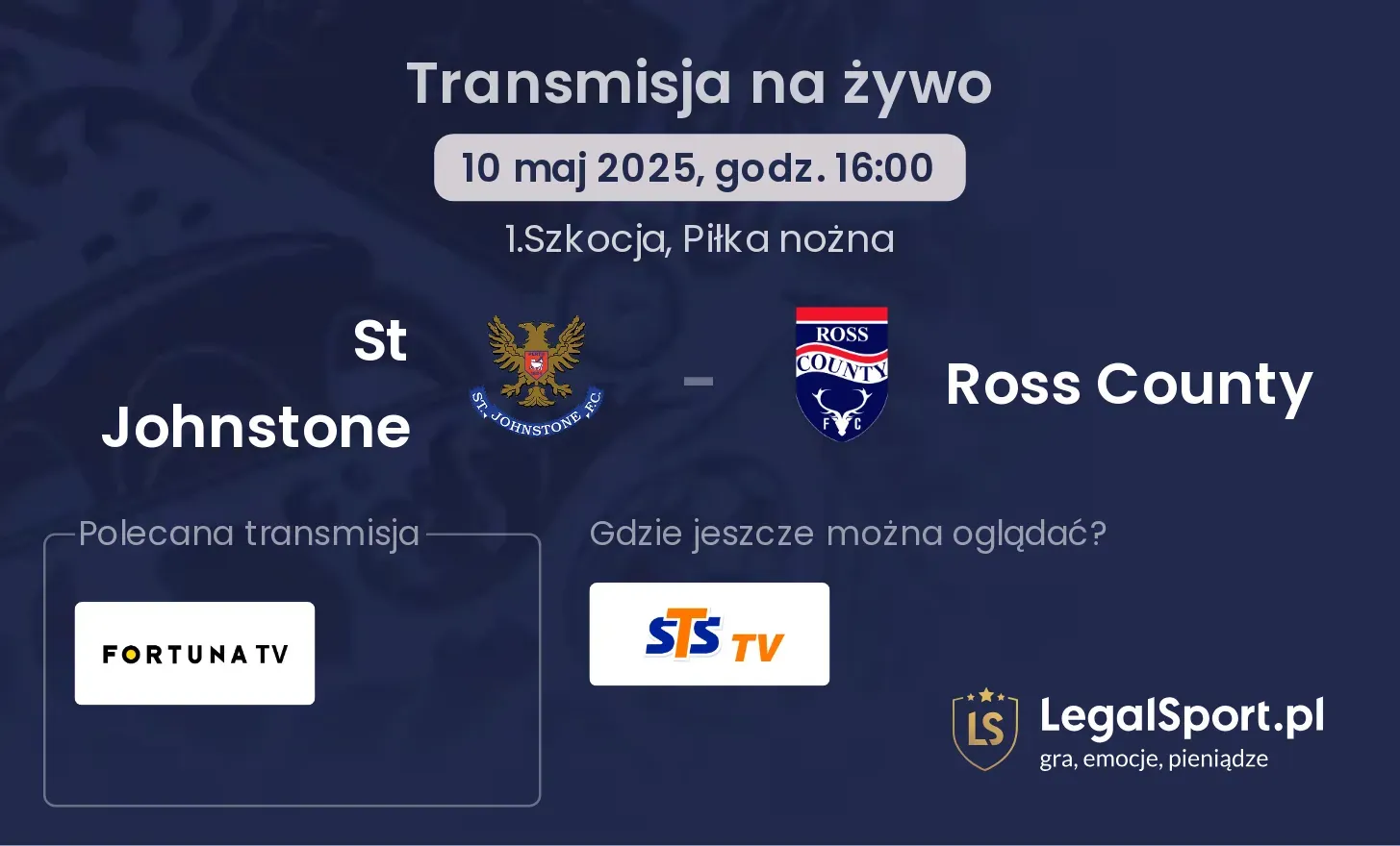 St Johnstone - Ross County gdzie oglądać?