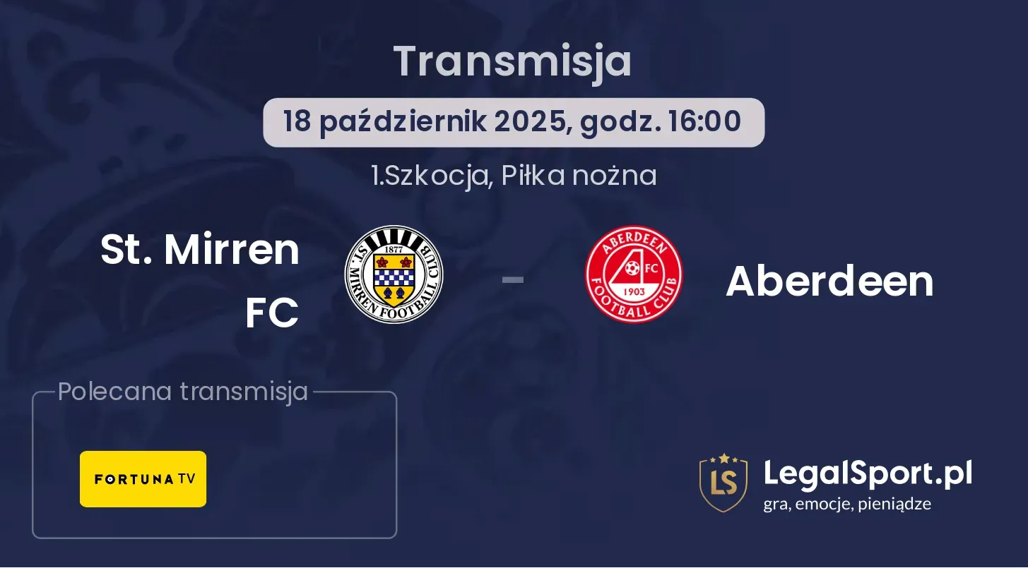 St. Mirren FC - Aberdeen Transmisje