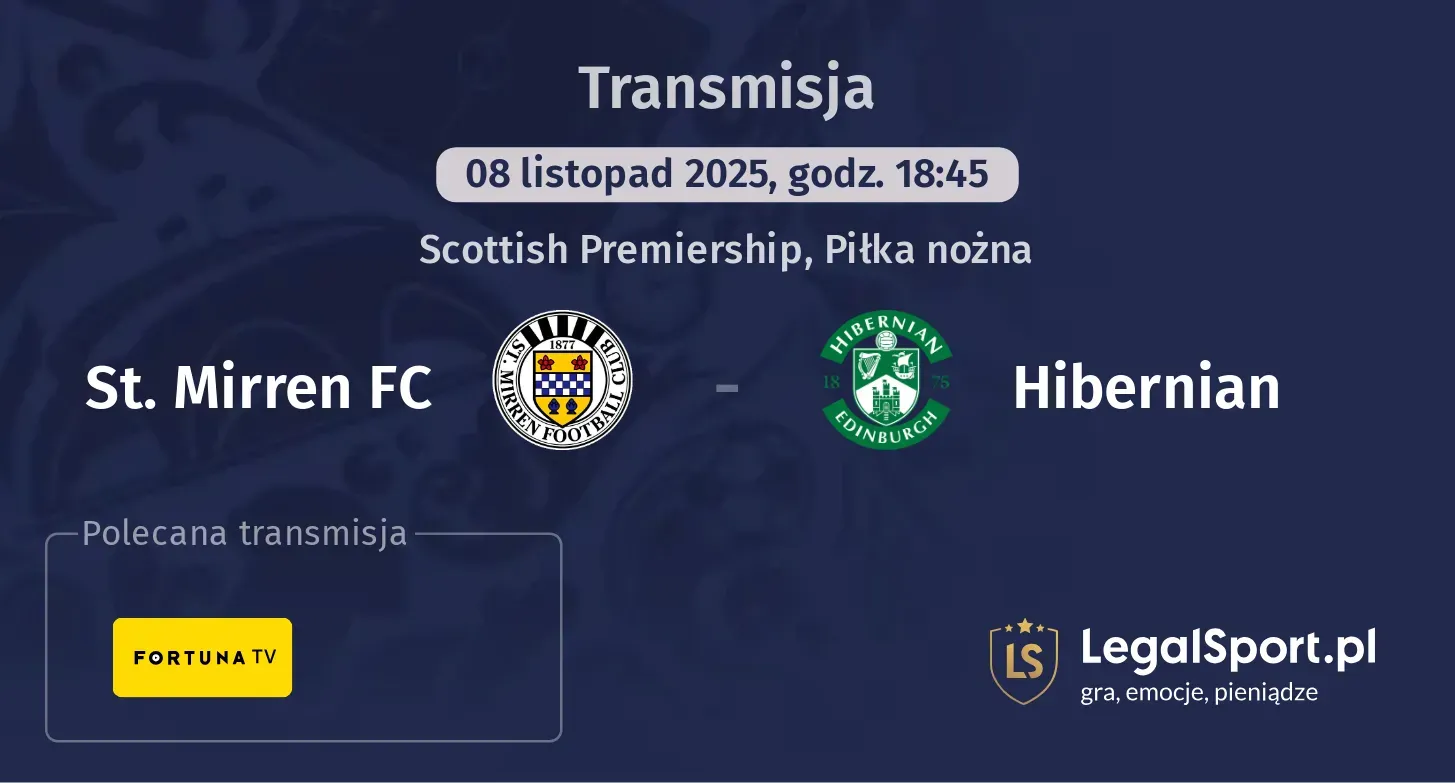 St. Mirren FC - Hibernian Transmisje