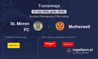 St. Mirren FC - Motherwell gdzie oglądać? (21.02)