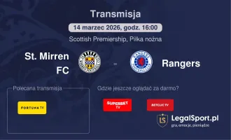 St. Mirren FC - Rangers gdzie oglądać? (14.03)