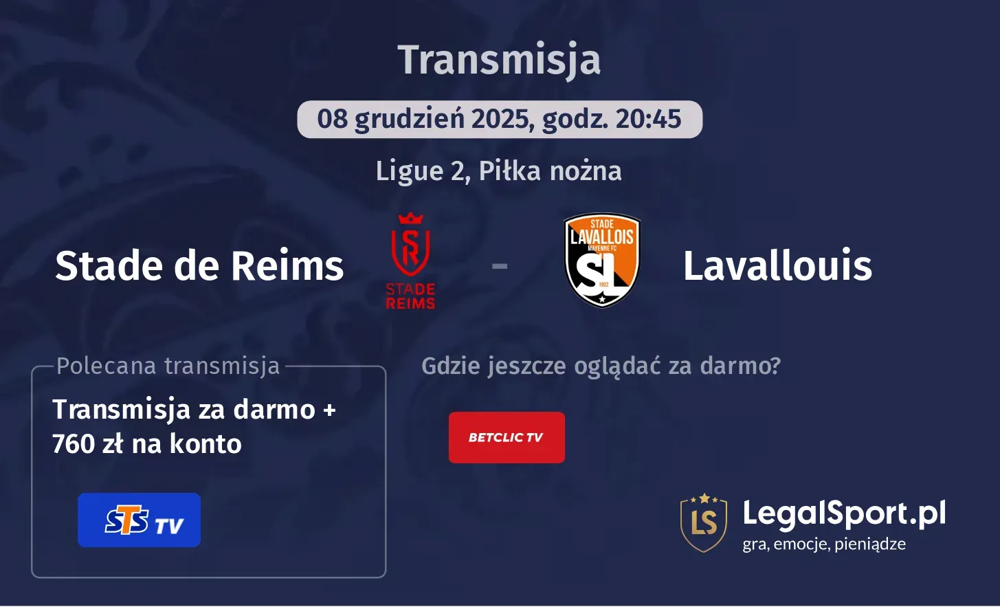 Stade de Reims - Lavallouis Transmisje