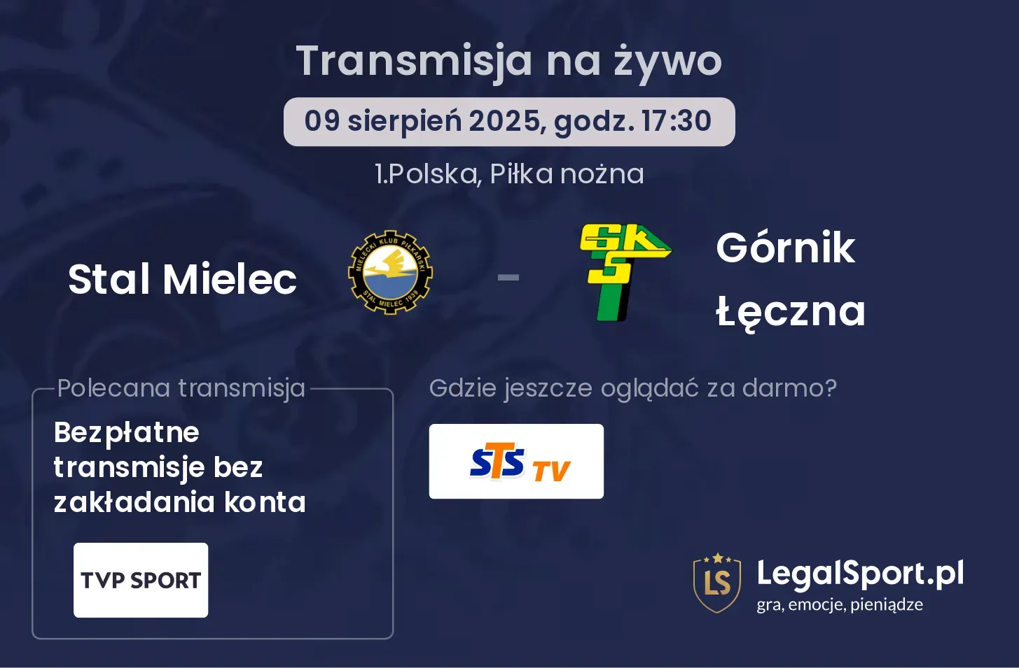 Stal Mielec - Górnik Łęczna transmisja na żywo
