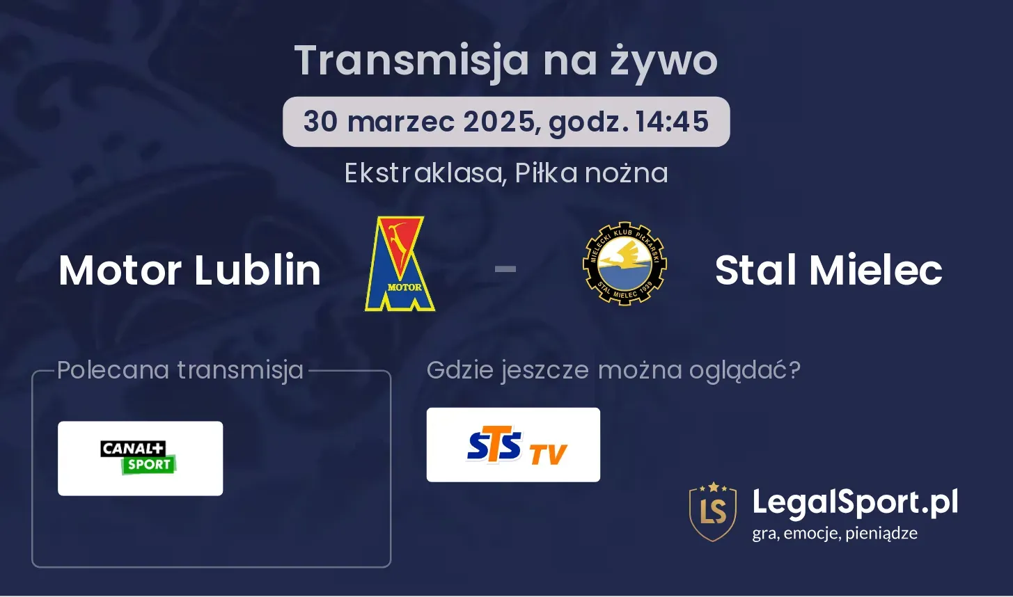 Motor Lublin - Stal Mielec gdzie oglądać?