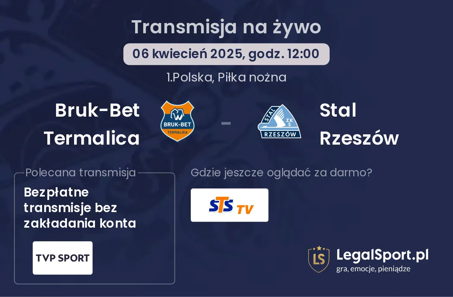 Bruk-Bet Termalica - Stal Rzeszów gdzie oglądać?