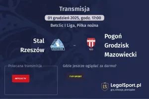 Stal Rzeszów - Pogoń Grodzisk Mazowiecki gdzie oglądać? (01.12)