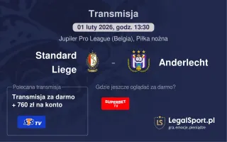 Standard Liege - Anderlecht gdzie oglądać? (01.02)