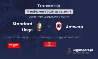 Standard Liege - Antwerp gdzie oglądać?