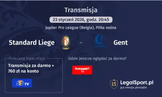 Standard Liege - Gent gdzie oglądać? (23.01)