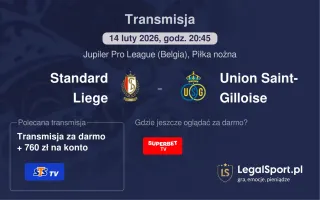 Standard Liege - Union Saint-Gilloise gdzie oglądać? (14.02)