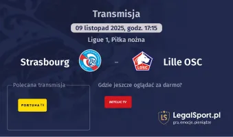Strasbourg - Lille OSC gdzie oglądać? (09.11)