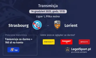 Strasbourg - Lorient gdzie oglądać? (14.12)