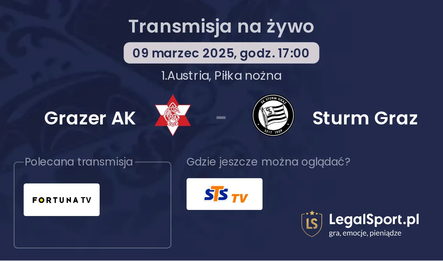 Grazer AK - Sturm Graz gdzie oglądać?