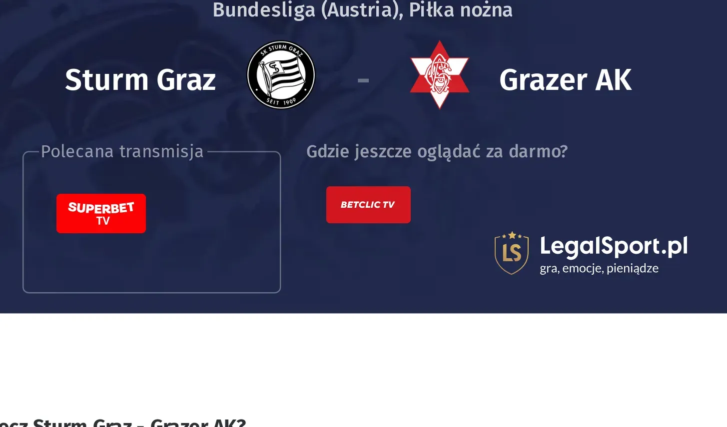 Sturm Graz - Grazer AK Transmisje