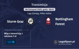 Sturm Graz - Nottingham Forest gdzie oglądać? (06.11)
