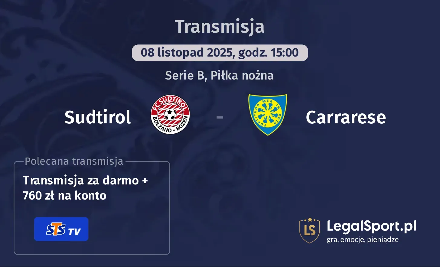 Sudtirol - Carrarese Transmisje