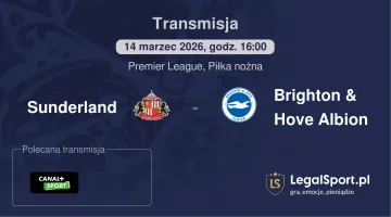 Sunderland - Brighton & Hove Albion gdzie oglądać (14.03.2026)