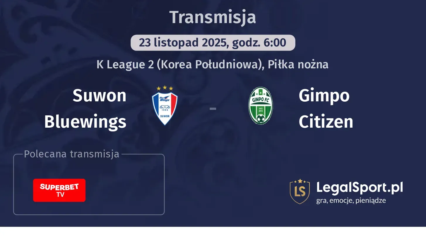 Suwon Bluewings - Gimpo Citizen Transmisje