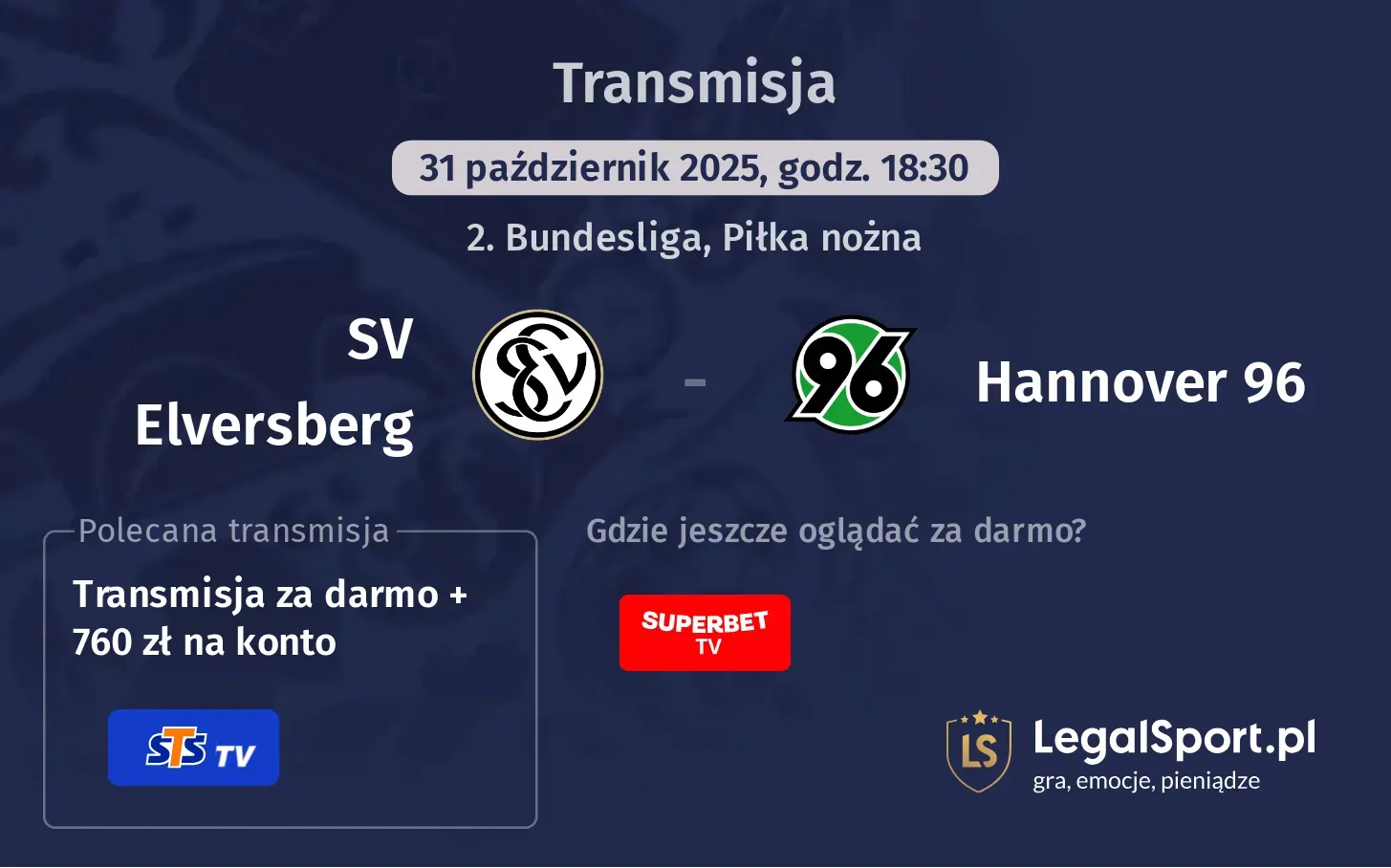SV Elversberg - Hannover 96 Transmisje