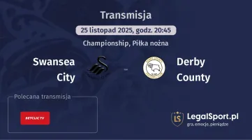 Swansea City - Derby County gdzie oglądać? (25.11)
