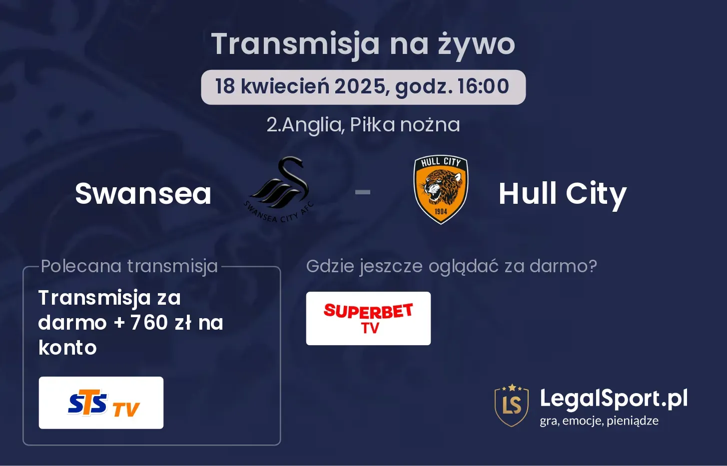 Swansea - Hull City gdzie oglądać?