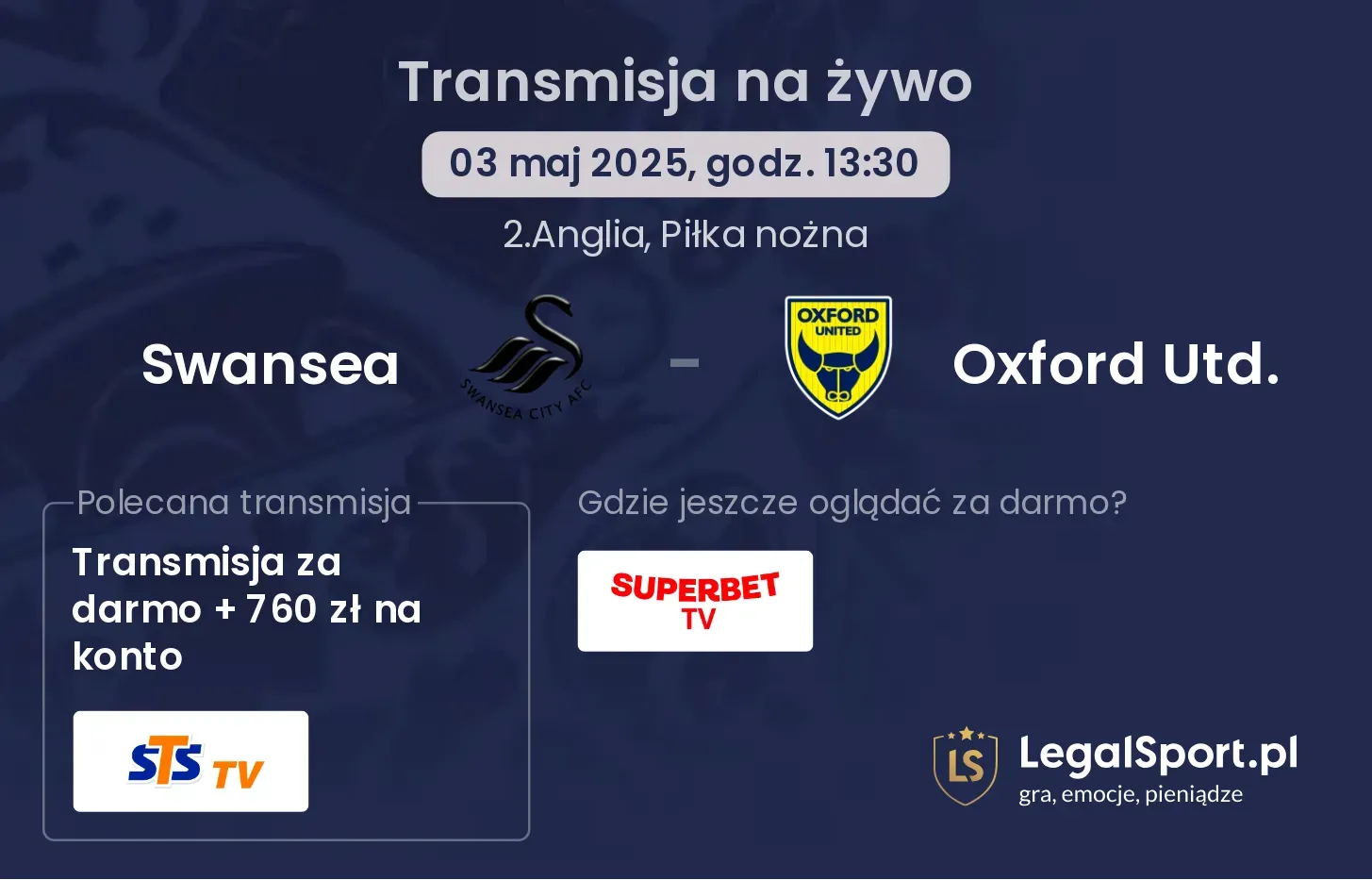 Swansea - Oxford Utd. gdzie oglądać?