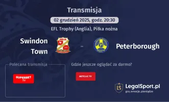 Swindon Town - Peterborough gdzie oglądać? (02.12)