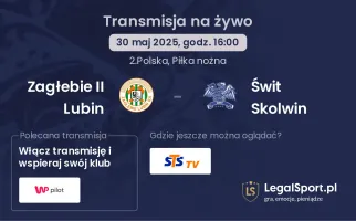Zagłebie II Lubin - Świt Skolwin gdzie oglądać?