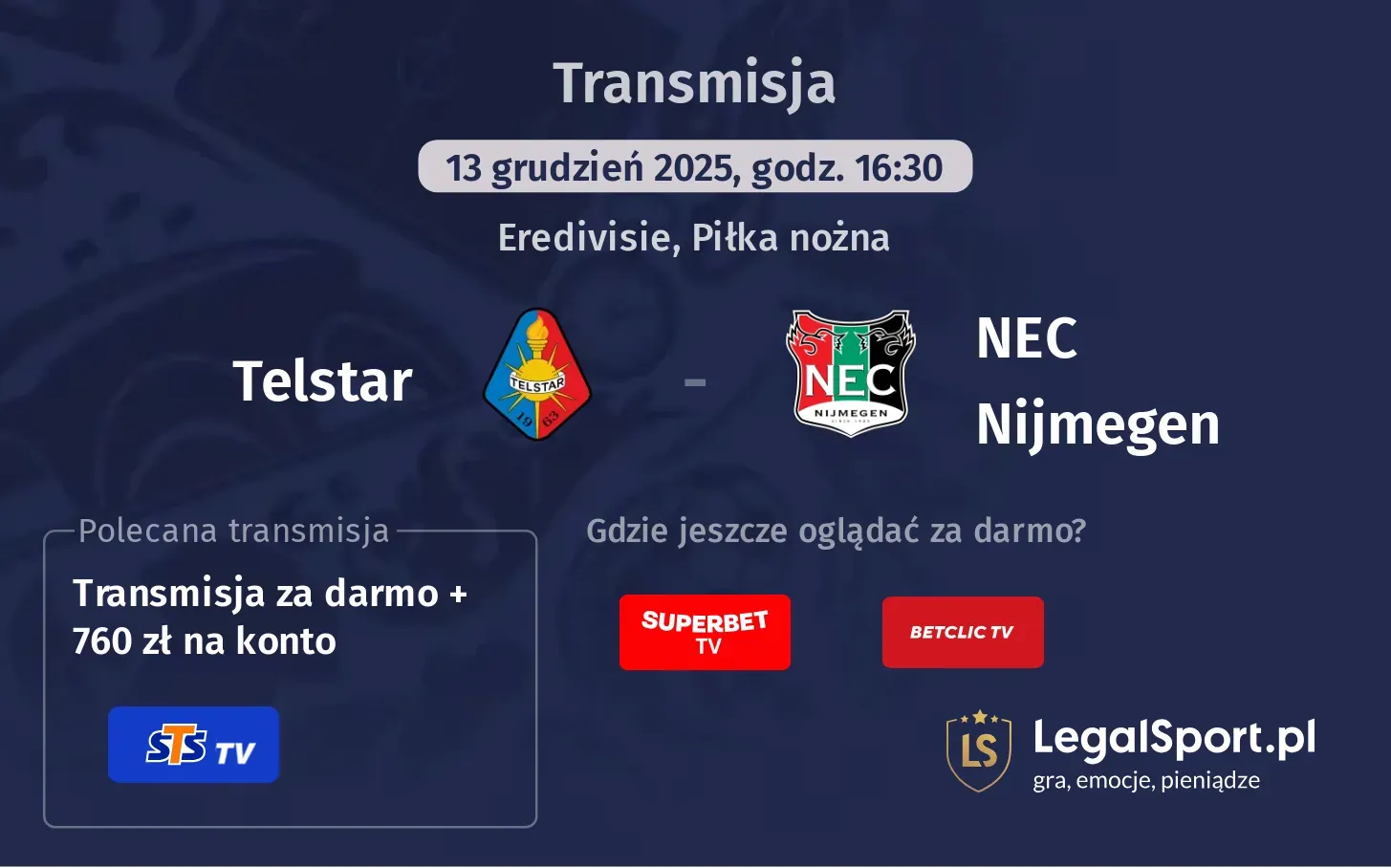 Telstar - NEC Nijmegen Transmisje