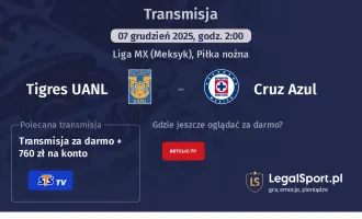 Tigres UANL - Cruz Azul gdzie oglądać? (07.12)