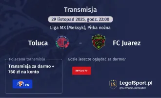 Toluca - FC Juarez gdzie oglądać? (29.11)