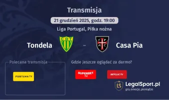 Tondela - Casa Pia gdzie oglądać? (21.12)