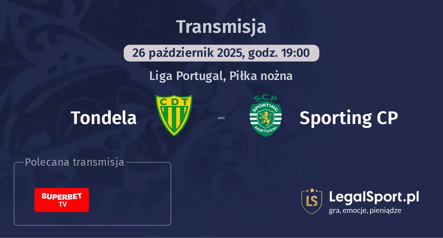 Tondela - Sporting CP gdzie oglądać?