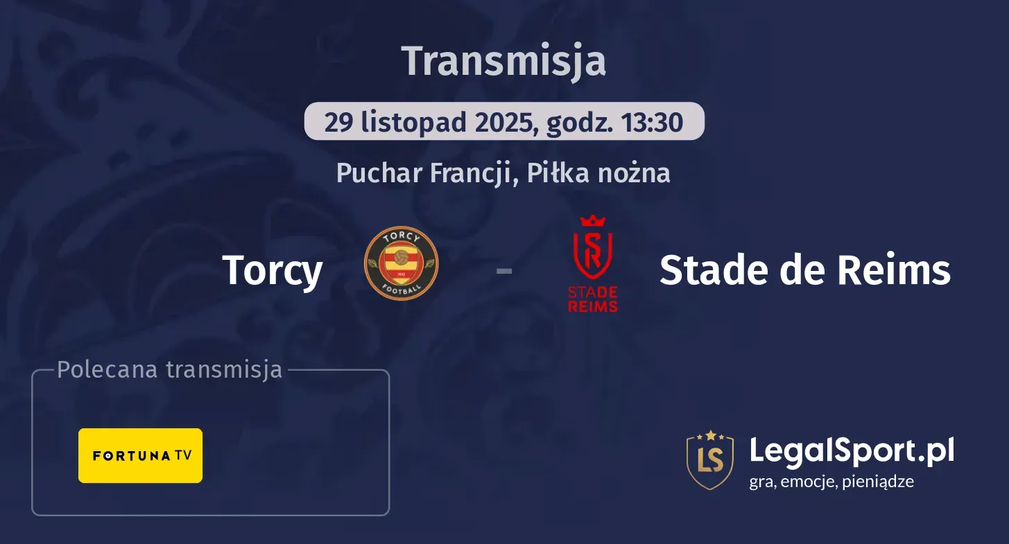 Torcy - Stade de Reims Transmisje