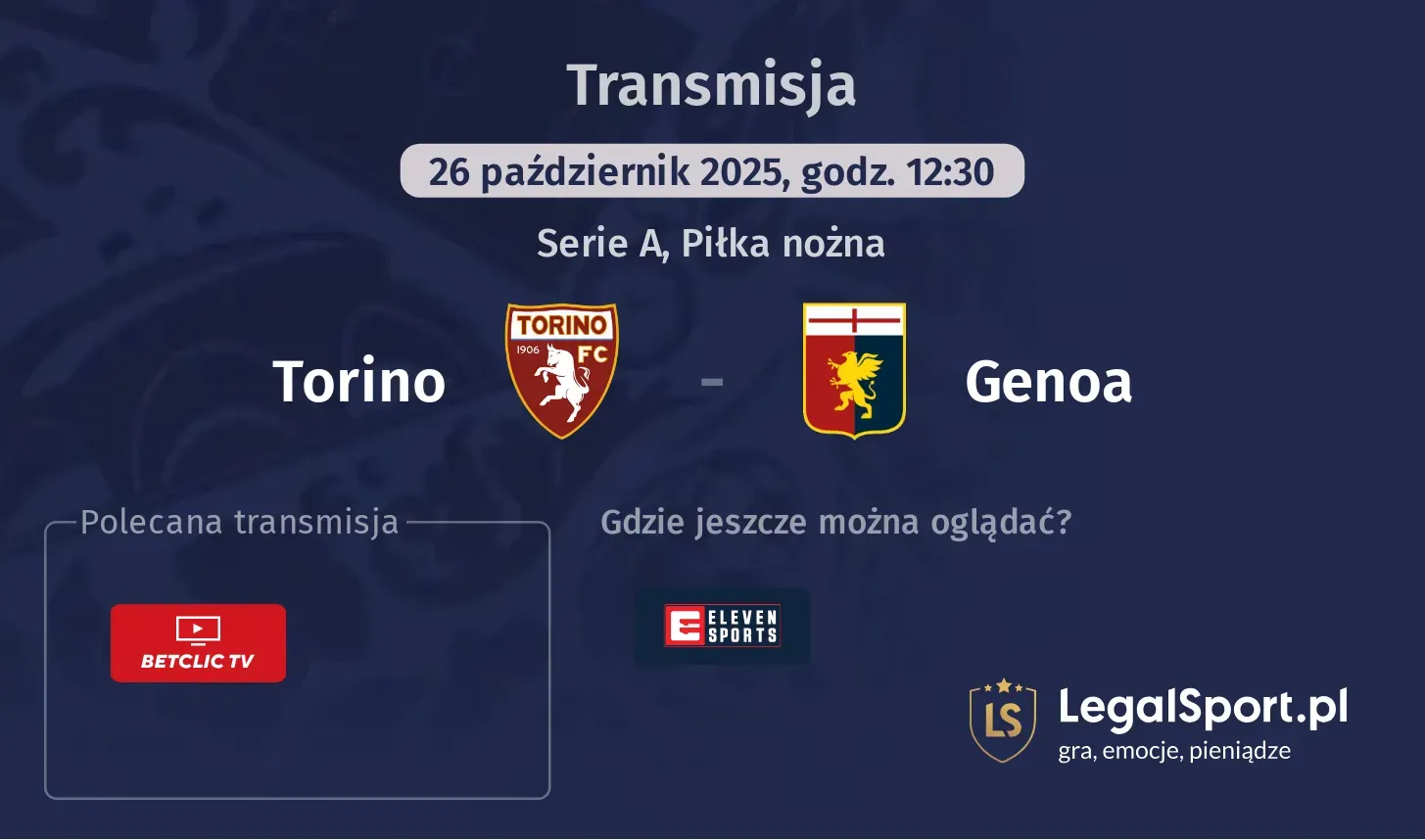 Torino - Genoa gdzie oglądać?