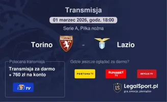 Torino - Lazio gdzie oglądać (01.03.2026)