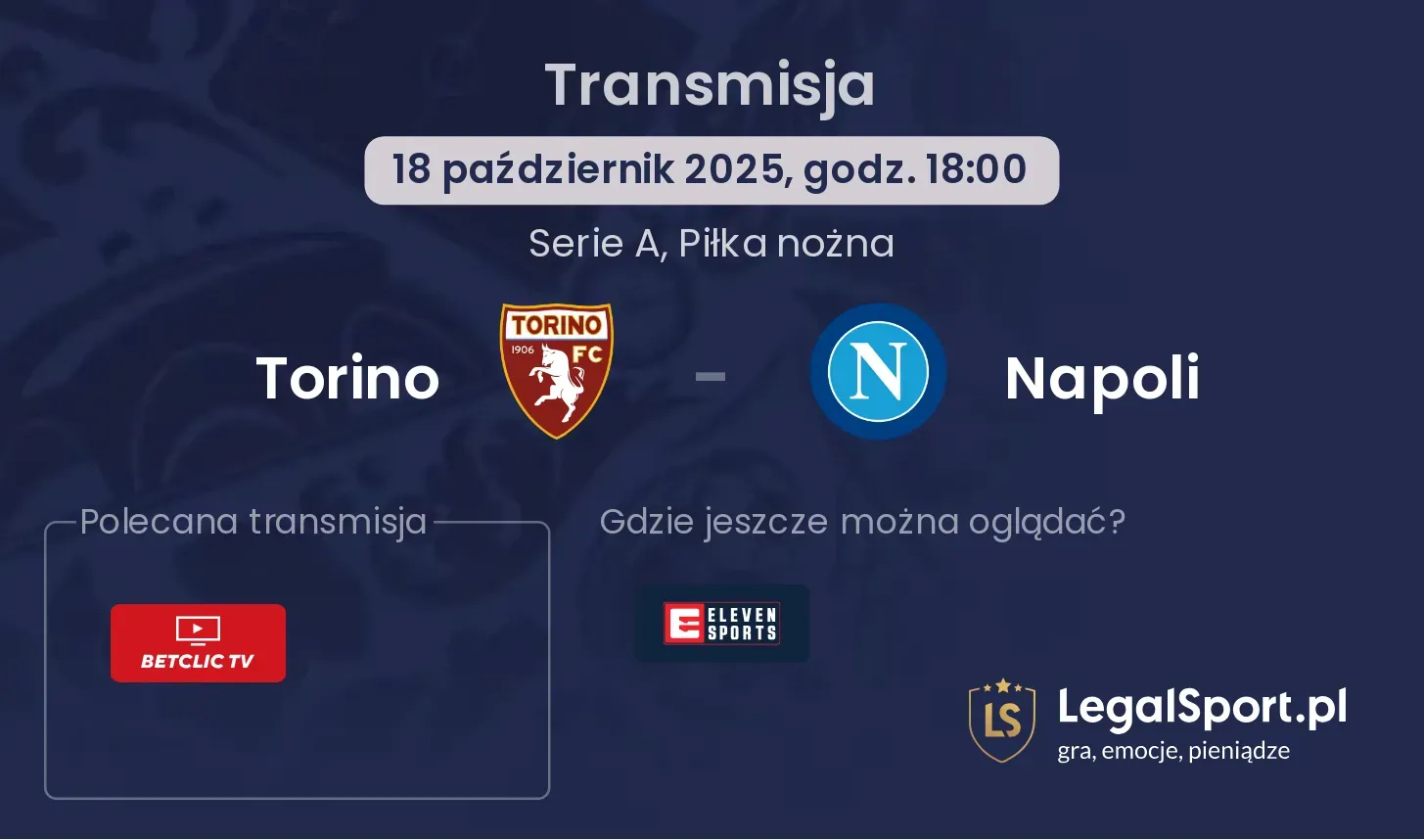 Torino - Napoli Transmisje