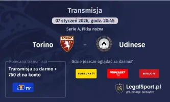 Torino - Udinese gdzie oglądać (07.01.2026)