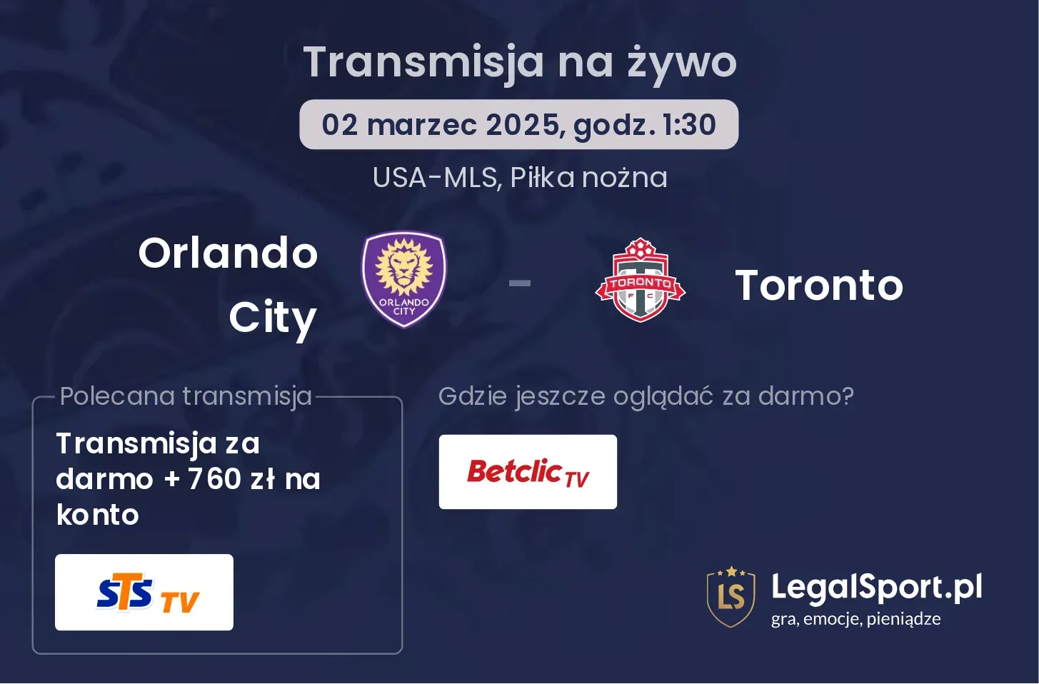 Orlando City - Toronto gdzie oglądać?