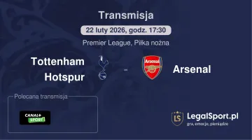 Tottenham Hotspur - Arsenal gdzie oglądać (22.02.2026)