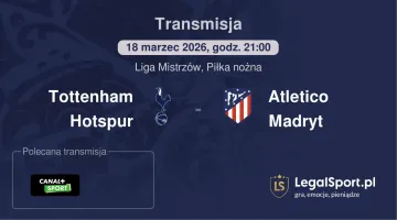 Tottenham Hotspur - Atletico Madryt gdzie oglądać (18.03.2026)