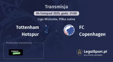 Tottenham Hotspur - FC Copenhagen gdzie oglądać? (04.11)