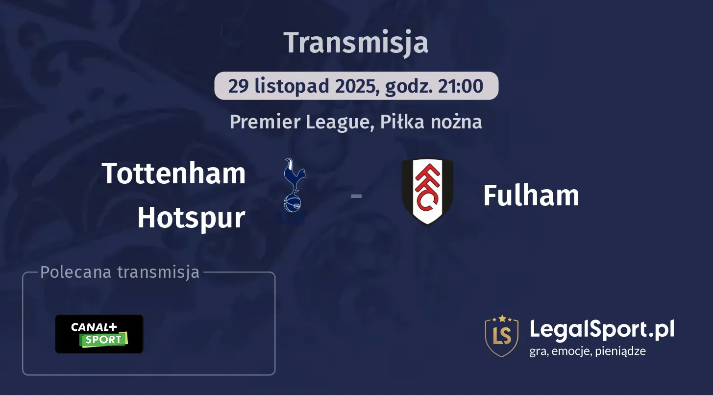 Tottenham Hotspur - Fulham Transmisje
