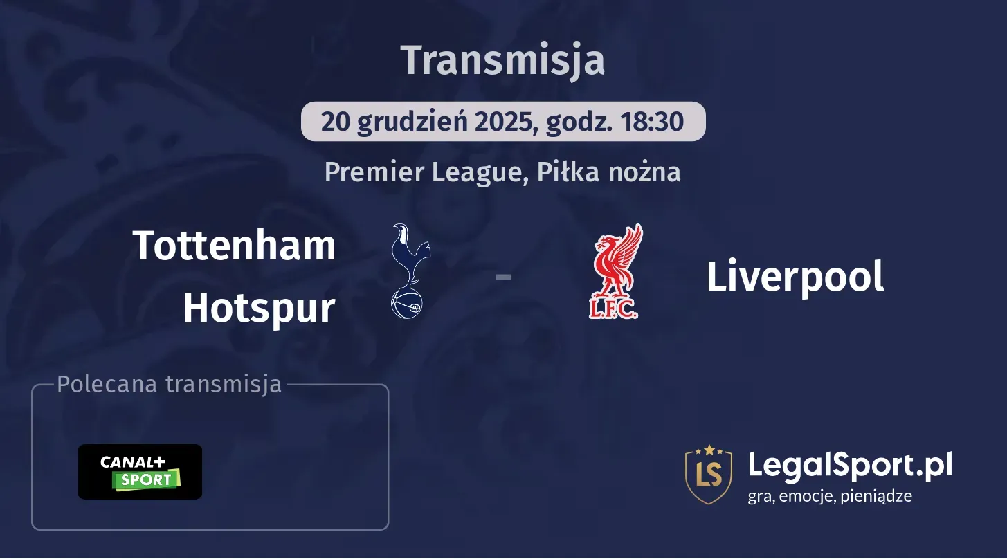 Tottenham Hotspur - Liverpool Transmisje