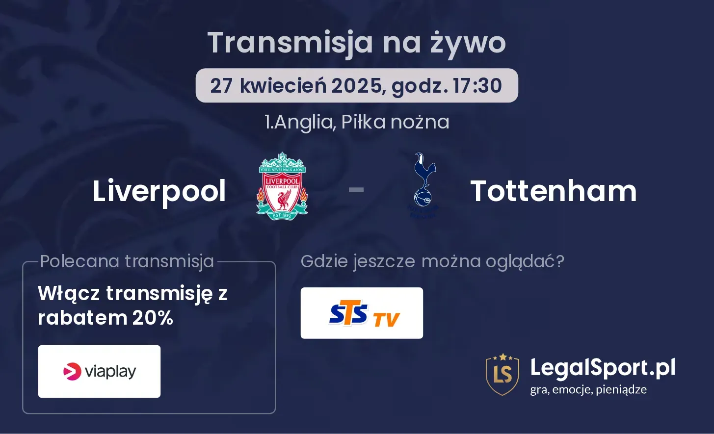 Liverpool - Tottenham gdzie oglądać?