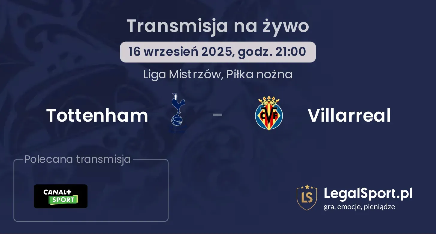 Tottenham - Villarreal transmisja na żywo