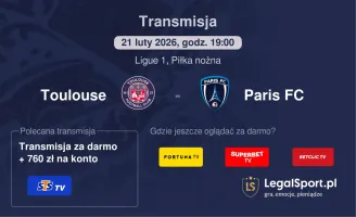 Toulouse - Paris FC gdzie oglądać? (21.02)