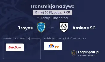 Troyes - Amiens SC gdzie oglądać?